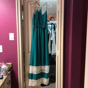 Green maxi dress